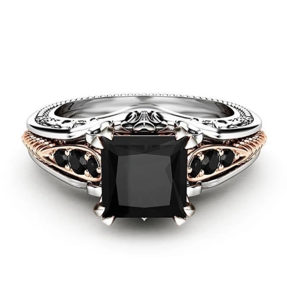 Ring Jewelry - Fashion Women's  925 silver Ring Black